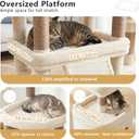 Heybly Cat Tree, 72.4-Inch Anti-Tip Cat Tower for Large Cats, All-in-One Cat Furniture with Spacious Perches, Multiple Interactive Areas, Extra-Large Sisal Scratching Board, Beige HCT060MJ