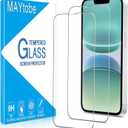 MAYtobe [2-Pack Screen Protector for Apple iPhone 16e Tempered Glass, 9H Hardness, Anti Scratch, Easy to Install (Transparent)