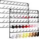 YBING Thread Holder Wall 2 Pack 54 Spools Thread Rack Wall Mount Embroidery Spool Thread Organizer Metal Sewing Thread Organizer with Hanging Tools for Quilting (black)