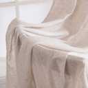 MIULEE Natural White Linen Curtains 108 Inches Long for Bedroom Living Room, Soft Thick Linen Textured Window Drapes Semi Sheer Light Filtering Rod Pocket Back Tab Cream Ivory Modern Look, 2 Panels