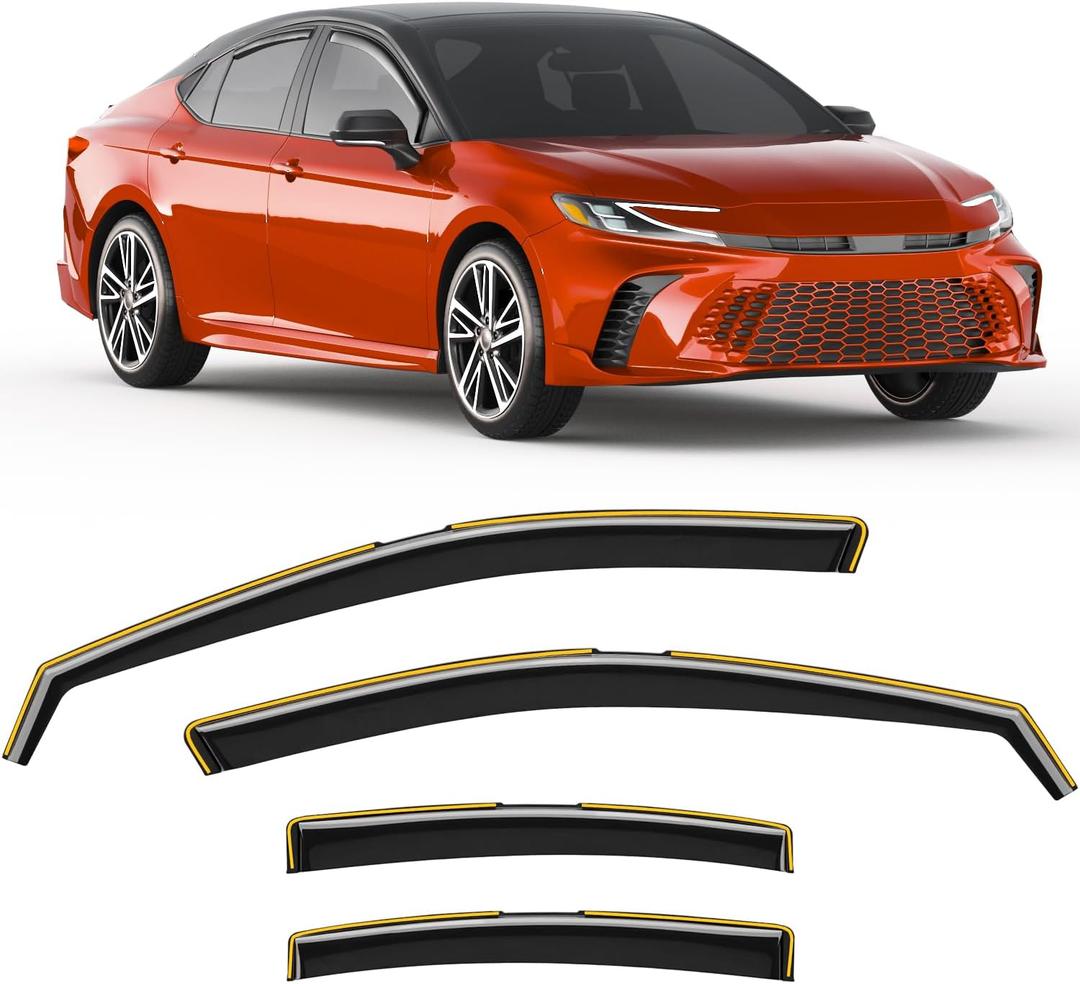In-Channel Rain Guards Fit for Toyota Camry 2025-2026 Window Rain Guard Extra Durable Window Deflectors Window Vent Visors Vent Shades Exterior Car Accessories
