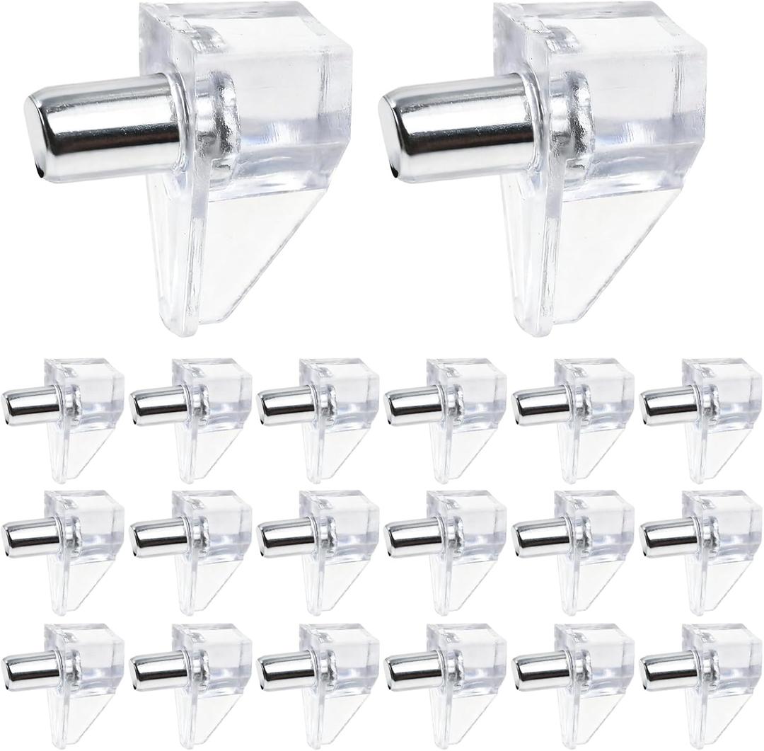 5mm Shelf Pegs for Shelves Cabinet Shelf Support Pegs Metal Shelving Pins for Bookshelf Furniture Kitchen Closet Heavy Duty Pegs Bracket for Shelves in Cabinet Metal Shelf Clips 50Pcs