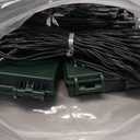 4 Pack- Battery Operated Outdoor Tree String Lights with 50 Warm White LEDs on 16.5ft/5m of Dark Green Cable,Outdoor Battery Xmas Wreath Lights with Timer for Christmas Yard Holiday Decoration