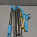 Carpet Rake for Pet Hair Removal - Reusable Pet Hair Remover, 60 Adjustable Long Handle Cat Dog Carpet Rake Scraper with Patented Design, Dog Hair Rake Brush for Rugs, Mats (Blue)