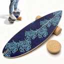 2026 NEW｜29" Surf Balance Board for Kids & Adults｜MAX. 350lbs Balance Boards with Cork Roller & Half Ball｜0.6" Wobble Board Trainer from Beginner to Advanced｜Wooden Slack Board, Large