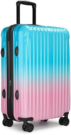 sukiost Checked Luggage, 28 Inch Hardside Suitcase, Lightweight Hardshell with TSA Lock, Large Suitcase with Spinner Wheels