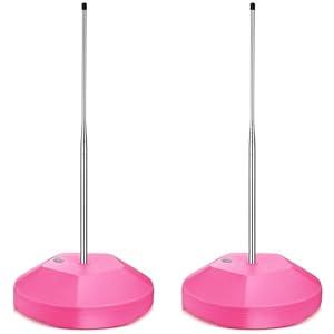 MorningRo 2 Pcs Pool Float Storage Rack Pool Float Holder Water Filling Base Stainless Steel Equipment Holder Portable Scalable Rack for Swimming Outdoor Storage(13 x 118 in,Pink)