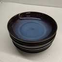 LERATIO Large Pasta Bowls,38oz Ceramic Pasta Bowls,9.0" Reactive Glaze Pasta Bowl Set of 6,Microwave & Dishwasher,Oven Safe,Wide Serving Bowls for Salad,Pasta,Fruit,Scratch Resistant-Blue