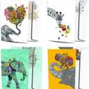 Tree-Free Greetings 8 Pack Greeting Cards, 100% Recycled Paper, Eco-Friendly Cards, Made in the USA, Variety Pack with Matching Envelopes, 5x7 in Artful Designs, multicolored (AGP1039)