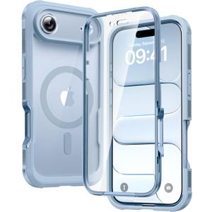 Diaclara Magnetic Designed for iPhone Air Case Full Body Bumper,[Compatible with MagSafe] Military Drop Proof Cover with Built-in Touch Sensitive Anti-Scratch Screen Protector for iPhone 17 Air Blue