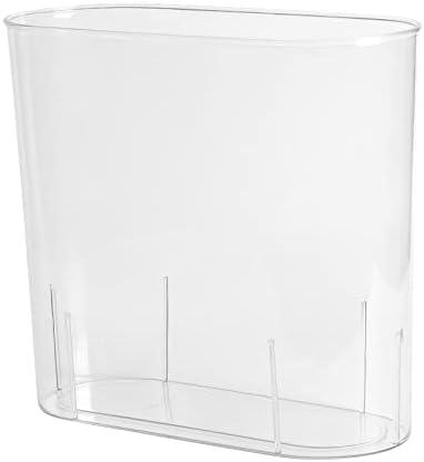 Anyoifax Small Trash Can Slim Garbage Can 3 Gallon Waste Basket Trash Bin Container for Bathroom, Bedroom, Living Room, Kitchen, Office, Colleg Dorm - Clear