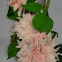 Artificial Dahlia Flowers  Set of 3 | 27.9" Tall Real-Touch Silk Dahlia Stems with Large 6.1" Blooms | Lifelike Soft Pink Faux Flowers for Home Decor, Wedding, Centerpieces & Floral Arrangements