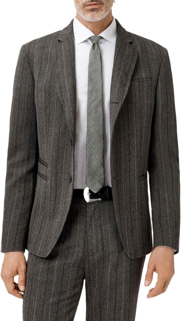 John Varvatos Men's Silo Jacket (56, Dark Brown)