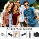 2 Pack Phone Lanyard Adjustable Crossbody Phone Strap and Phone Wrist Strap
