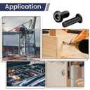 M6*25 Button Head Socket Cap Bolts Screws, 304 Stainless Steel 18-8, Allen Hex Drive, Fully Machine Thread, Bright Finish, Pack of 50 (silvery)