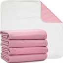 DMI Washable Underpads for Adults, Waterproof and Reusable Bed Pads for Juvenile Incontinence, Caregiving, Nursing, Hospitals, and Home Use, 34x 36, 4 Count (Pack of 1)