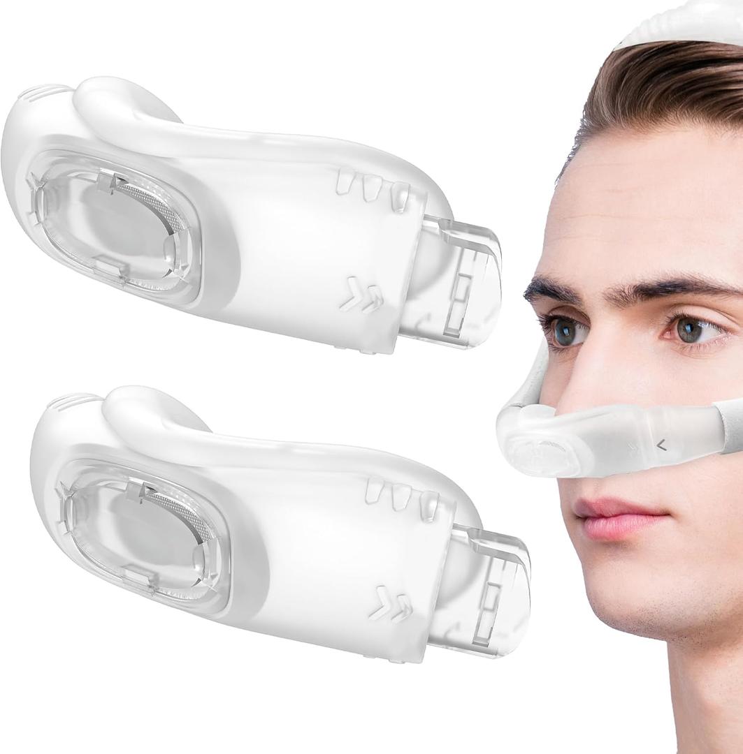 2 Pack Nasal Cushions for AirFit N30i for AirTouch N30i with Upgraded Noise-Reducing Mesh, Comfortable and Unobtrusive Design Replacement CPAP Supplies NO Irritation & Soreness - Small Wide