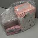 50 Pack Small Clear Treat Boxes - Dessert Boxes To Go - 5Inch Disposable Paper Mini Containers for Cookie, Cake Slice, Charcuterie, Bakery, Pastry, Strawberry, Baked Goods Packaging (Pink)