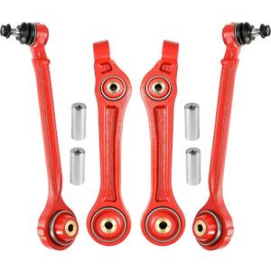 4PCS Front & Rear Lower Control Arm Kit for 2005-2010 Dodge Chrysler 300 RWD, 2006-2010 Dodge Charger RWD, 2008-2010 Challenger, 2006-2008 Magnum RWD - Red