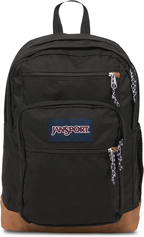 JanSport Cool Backpack, with 15-inch Laptop Sleeve - Large Computer Bag Rucksack with 2 Compartments, Ergonomic Straps, Black (One Size)