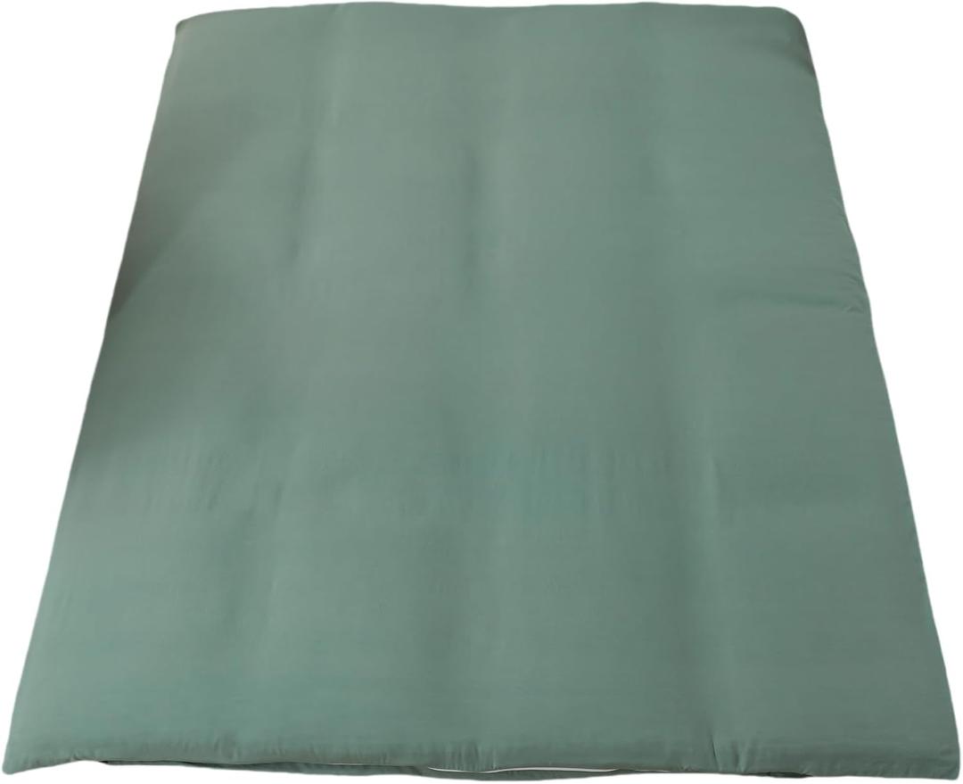 Futon Cover for Traditional Japanese Futon Floor Mattress Cover with Zipper Twin Full Queen Machine Washable Super Soft (Basil)