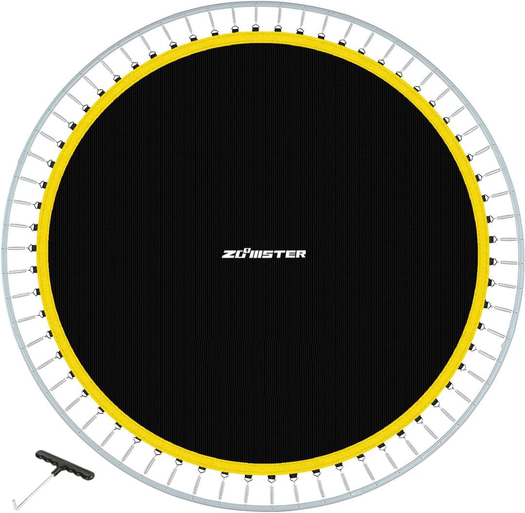 Replacement Trampoline Mat, Fits 15ft Round Trampoline with 96 V-Hooks Using 7" Springs, Jumping Trampoline Mat with Extra Rows of Stitching(Spring not Included)