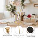 12pcs Gold Candle Holders, Candlestick Holders Taper Candle Holders for Pillar Candles Sticks Holder Decor Halloween Christmas Decorations Candle Candelabros para Centros de Mesa