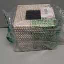 Rattan Tissue Box Cover Square, Hand Woven Wicker Tissue Holder, 5.5 x 5.5 X 5.7 inch, Whitewash