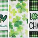 Simpeak St. Patrick's Day Kitchen Towels Set of 3, 16x26 Inch Green Shamrock Dish Cloths Towels & Cleaning Dishtowels for Kitchen Collection Household Cleaning and St Patricks Day Spring Decorations