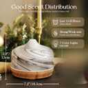 Porseme 500ml Glass Essential Oil Diffuser Aromatherapy Ultrasonic Cool Mist Humidifier 15-21 Running Hours Waterless Auto-Off Air Diffusers for Sleeping Yoga Working Spa(Ink)