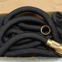 Flexi Hose Expandable Garden Hose with 8 Function Nozzle, 25FT - Lightweight Retractable Garden Hose, Water Hose - No-Kink Flexibility, 3/4 Inch Solid Brass Fittings and Double Latex Core