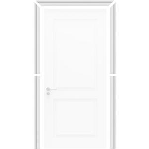 5 Pcs Mitered White PVC Brickmould Outdoor Door Trim Kit 1-1/4" x 2" x 81-3/4" Exterior Door Frame Kit