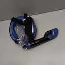 Greatever G2 Full Face Snorkel Mask with Latest Dry Top System,Foldable 180 Degree Panoramic View Snorkeling Mask with Camera Mount,Safe Breathing,Anti-Leak&Anti-Fog (Small-Medium, Cerulean blue)