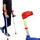 PEPE Mobility Forearm Crutches for Kids (x2 Units) Adjustable Height, Aluminium, Lightweight Elbow Crutches, Coloured, Pediatric Girls and Boys, Made in Europe