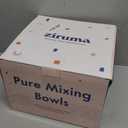 Ziruma Non-Toxic Mixing Bowls with Lids Set, Stainless Steel & Glass, 5 Pcs Plastic Free Bowls with Silicone Non-Slip Base, Dishwasher Safe Mixing Bowl Set