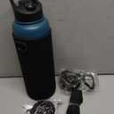 40oz Insulated Water Bottle (Cold for 48 Hrs),BPA Free&Leak Proof,Stainless Steel Water Flask,Water Jug with Straw Spout Lids for Gym,Hiking,Travel,Black Blue