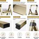 Step Ladder Folding Ladders (5 Steps, Dark Champagne)
