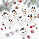 10 x 27 Pcs Christmas Face Eyes Stickers for Crafts Rub on Transfers Large 5 Inch Small 3 Inch Vinyl Snowman Faces Decals for Ornaments Glass Drinking Cups Wood Decorations Balls Party Supplies (face27)