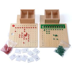 Kghios Montessori Multiplication and Division Board Montessori Math Toys Material for Toddlers Kids,Multiplication & Division Board