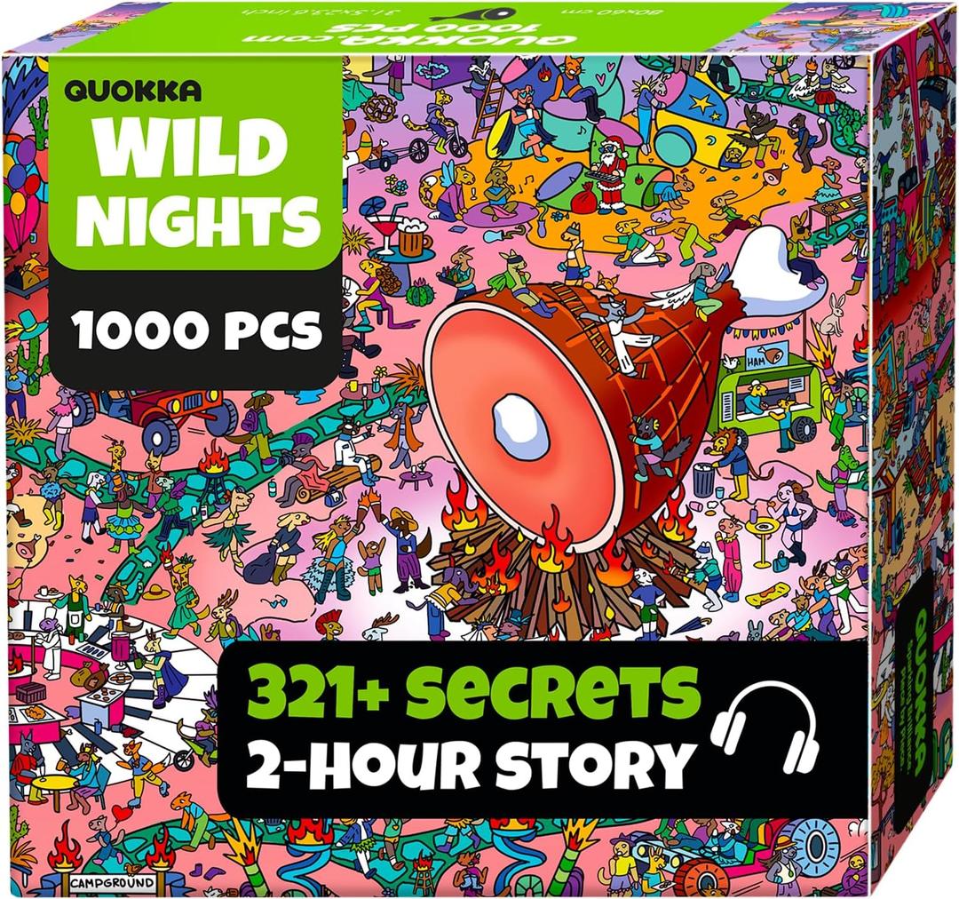 QUOKKA 1000 Piece Jigsaw Puzzle for Adults Desert Whirl  Puzzles for Adults 1000 Pieces Premium Box Packaging - Extra Fun with Hidden Secrets & Audio Story  Perfect Relaxation & Creativity & Gift