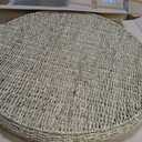 Extra Large Round Wicker Tray with Handles 26.77 Inches Round Rattan Tray Handwoven Seagrass Wicker Table Basket for Farmhouse Decorative Oversized Coffee Table Living Room Organizer