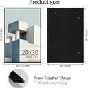 Lavezee 20x30 Poster Frame Black, 6 Packs Lightweight 20 x 30 Picture Frames for Wall Mounting, Display 30x20 Pictures, Posters & Art Prints Vertically or Horizontally