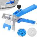 Saker Tile Leveling System 1/8 Inch with Tile Plier, 500pcs Tile Leveler Spacers Clips and 100pcs Reusable Wedges for Wall/Floor Tile Adjustment, Tile Tools Set for Ceramic Tile Stone Installation