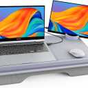 SAIJI Laptop Lap Desk for BedFits Up to 17" Laptops & MacBook,Lightweight Tray Table with Soft Leather Wrist Pad,Sturdy Phone/Tablet Holder, Laptop Stand with Cushion for Home Office/Gaming On Couch