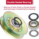 GELASKA 139245 Idler Pulley Replaces 532139245 Pulley Idler Craftsman 127783, 532127783, Craftsman Idler Pulley 139245, 123766X, 532106298 for Husqvarna GT160, GT190, GT200, GT2500 Mowers