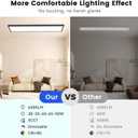 AIKVSXER 6Pack 1x4 LED Flat Panel Light, 6500LM Ultra-Bright, 30-50W Black | 3000K-6500K Adjustable, 0-10V Dimming, AC120-277V, Slim Surface Mount Ceiling Light for Office, Home, Garage