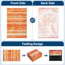 Garvee 5x8 Outdoor Waterproof Rug, Floral Outdoor Area RugReversible Plastic Straw Patio Rug, Portable Camping Mat for RV, Picnic, Beach, Balcony, Garden & Camping Orange