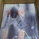 IKNOW FOTO Zen Lotus Flower Canvas Wall Art - 3pcs Calming Spa Decor with Stones and Butterfly - Water Lily Modern Artwork for Bathroom, Yoga Studio, Meditation, or Living Room - 12x16 Each