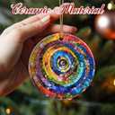 3 x Christmas Ornament, Xmas Decorations for Tree, Christmas Tree Ornaments, Hanging Ornaments for Home Decor, Holiday Ornament, Gifts for Art Lovers, Holiday Party Gifts, Xmas Gift Ideas - Rainbow Spiral