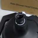 High Pressure Rain Shower Head: Upgrade Shower Heads with Handheld Spray Combo with Fixed Showerhead and 10 Sprays Handheld Shower Head, Detachable Showerheads Built-in Magnetic Docking and Power Jets (2.5GPM, Black)